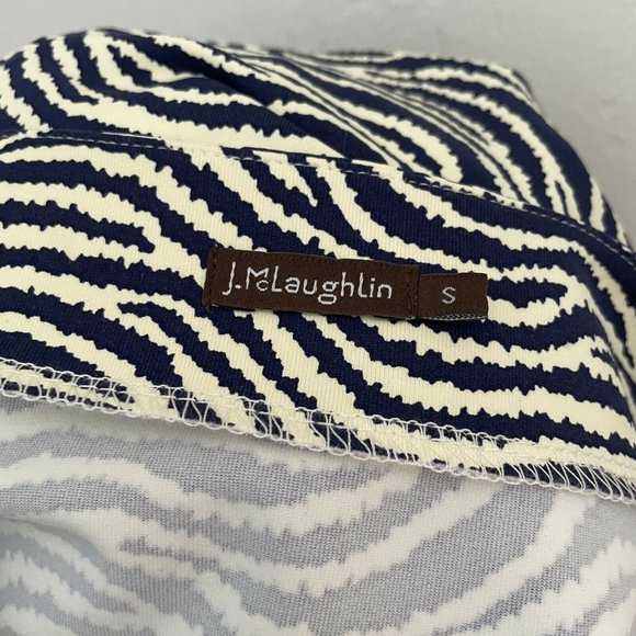 J. McLaughlin Catalina Cloth Dress Animal Print Sheath Side Ruched - Picture 4 of 8